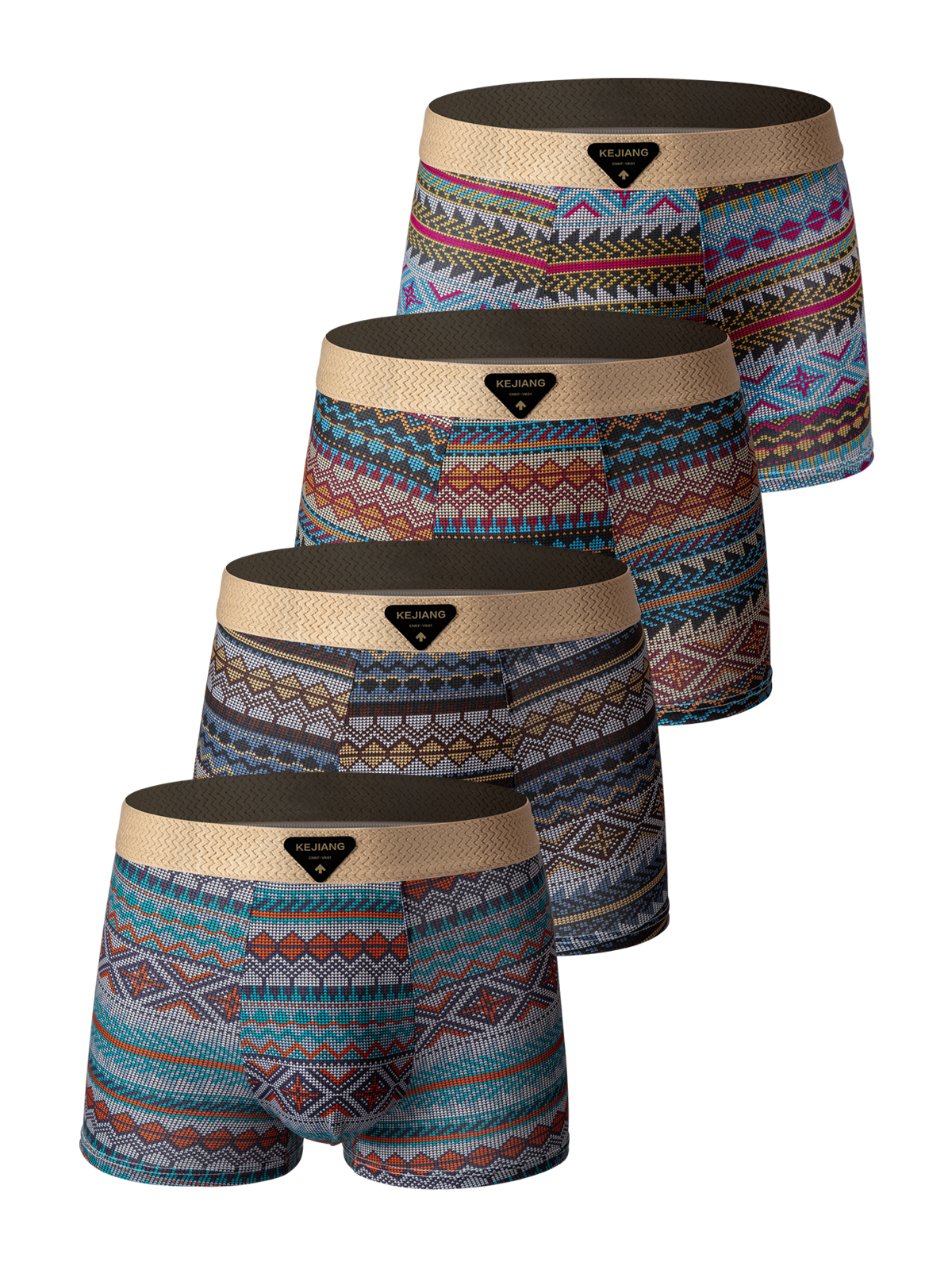 Geometric Stripe Trunks 4-Pack