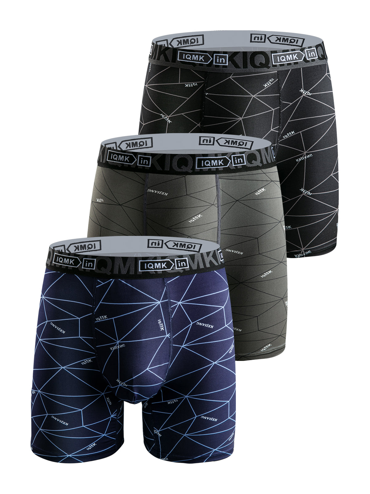 Geometric Print Boxer Briefs 3-Pack