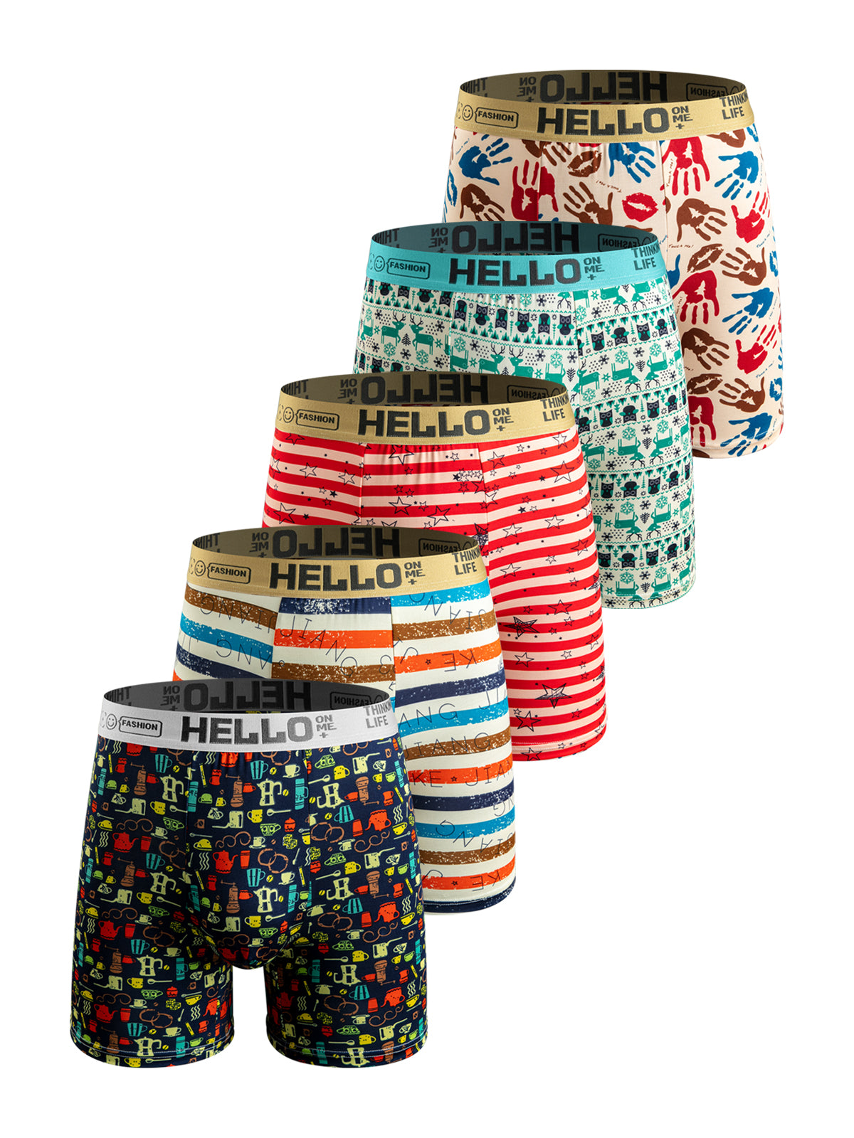 Assorted Print Boxer Briefs 5-Pack
