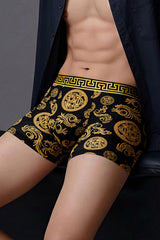 Gold Baroque Print Trunks 5-Pack