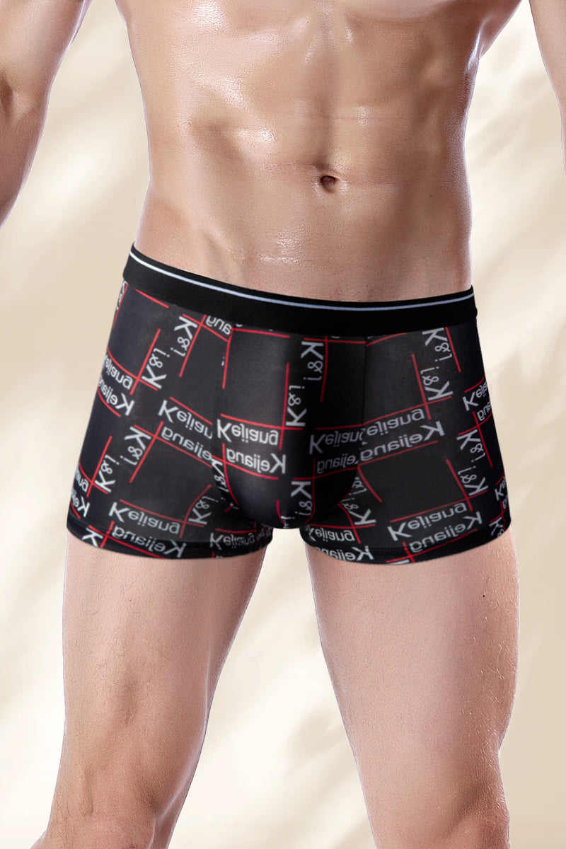 Mixed Geometric Print Trunks 4-Pack