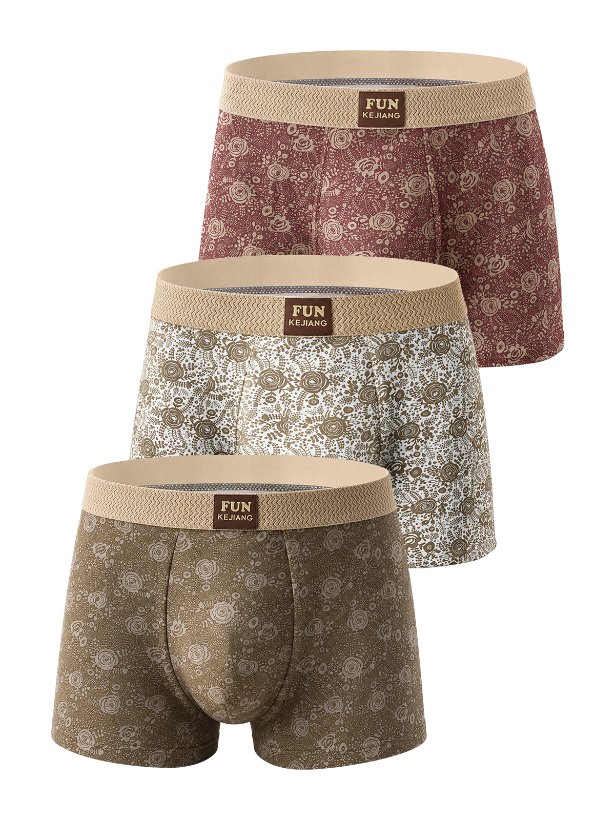 Spiral Print Trunks 3-Pack