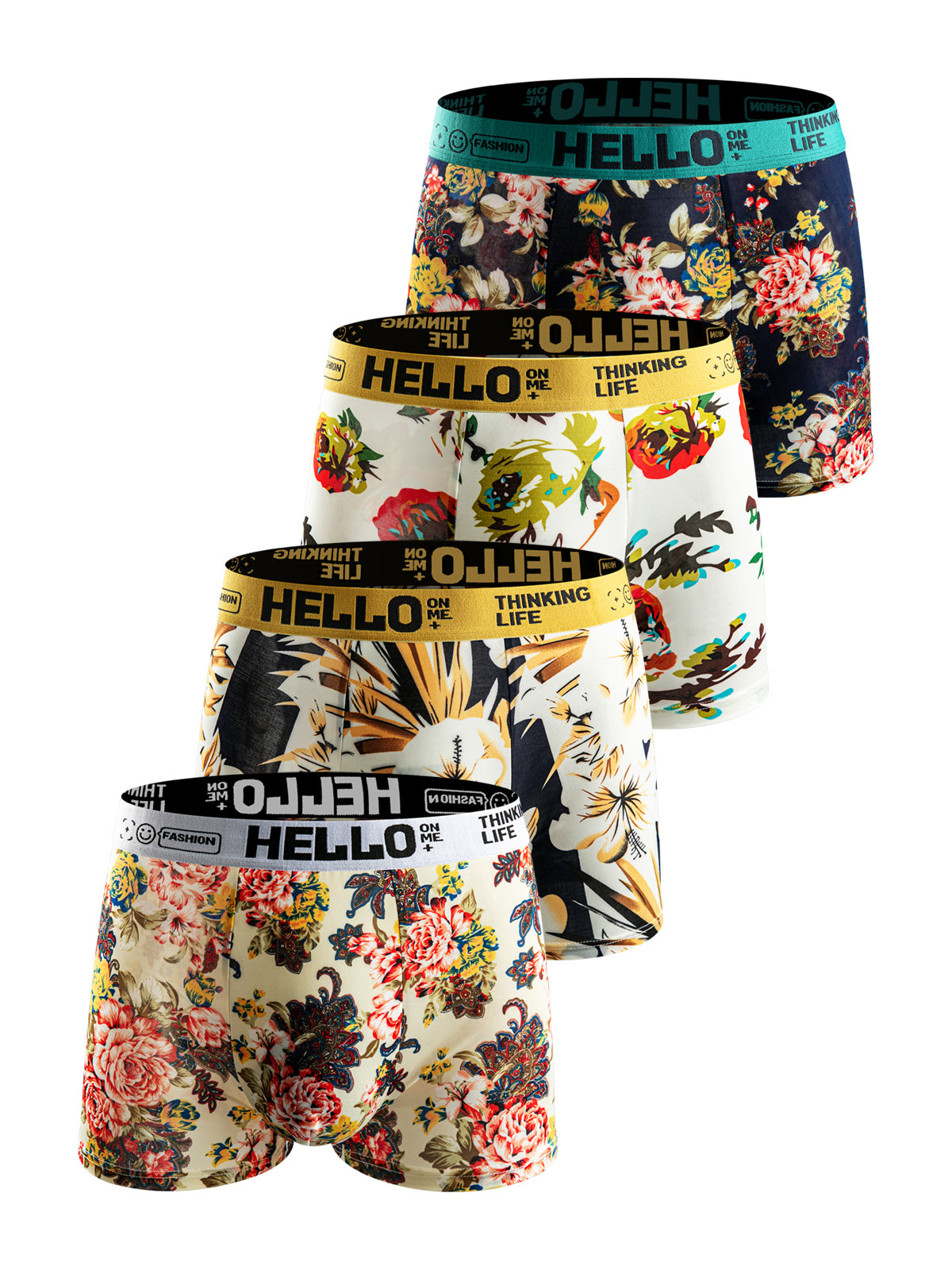 Floral Print Trunks 4-Pack