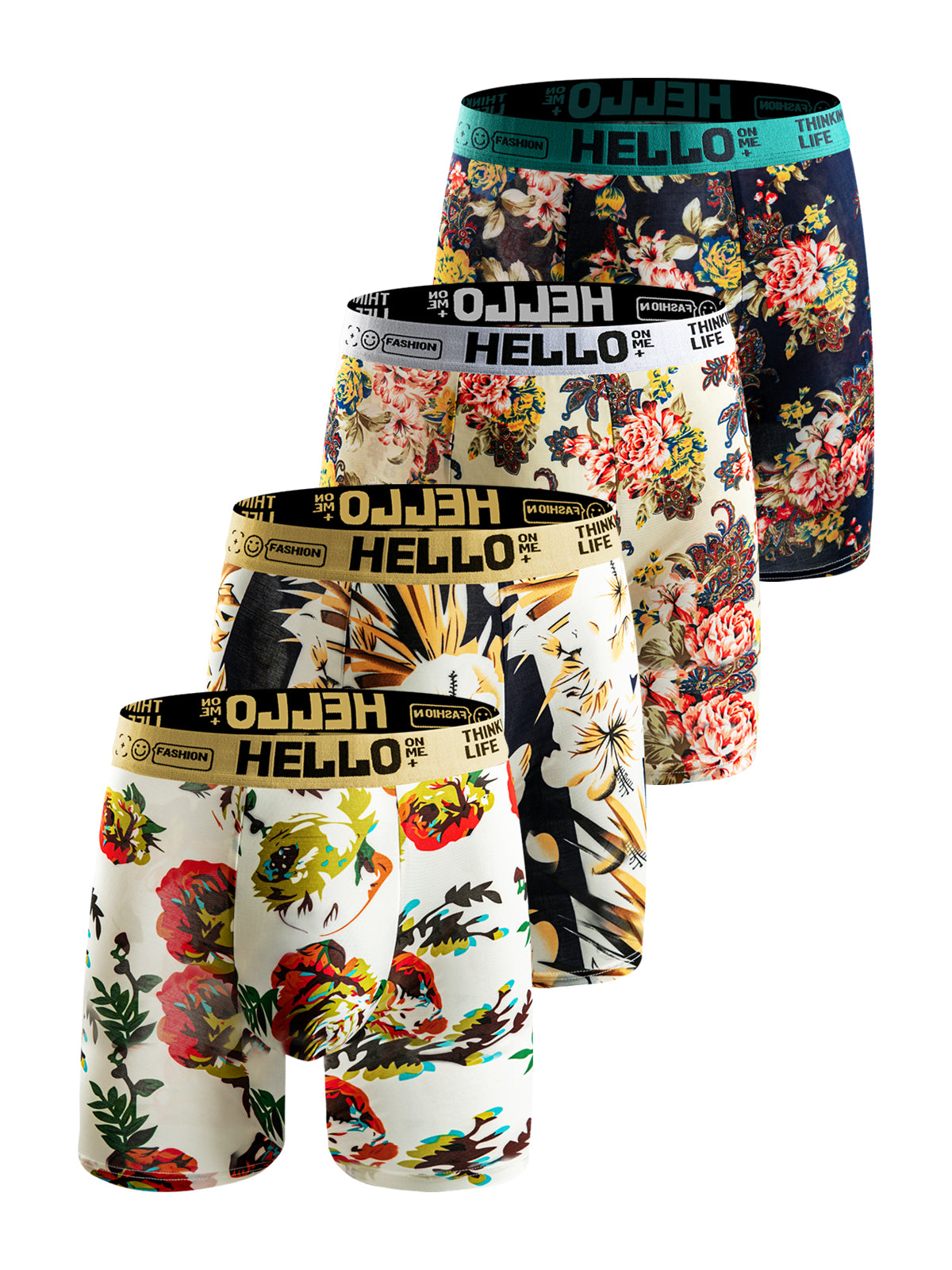 Floral Print Boxer Briefs 4-Pack
