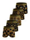 Gold Baroque Print Trunks 5-Pack